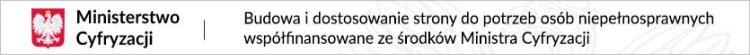 Budowa i dostosowanie strony do potrzeb osób niepełnosprawnych współfinansowane ze środków Ministra Cyfryzacji